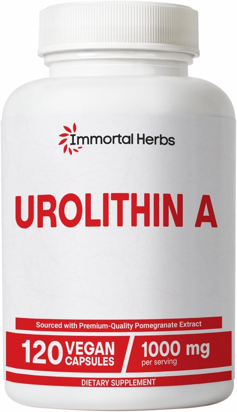 Urolithin a Supplement 1000Mg, 120 Pills, Mitochondrial & Antioxidant Support, Non-Gmo and Gluten-Free Urolithin A+ Supplement for Women and Men