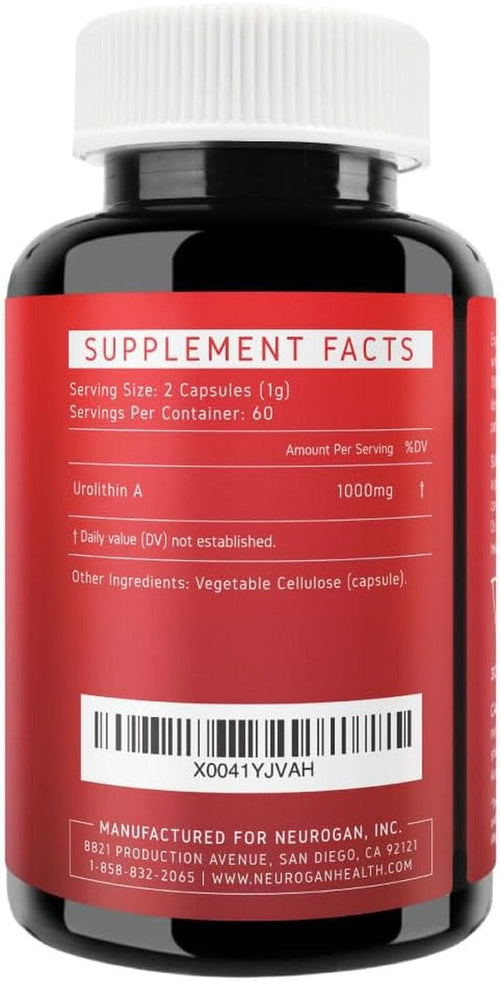 Urolithin a PRO Capsules - 1000Mg, 120 Ct - Advanced Cellular Health, Post Biotic Supplements - Ultra Micronized Urolithin a Supplement, Sourced from Pomegranate Extract