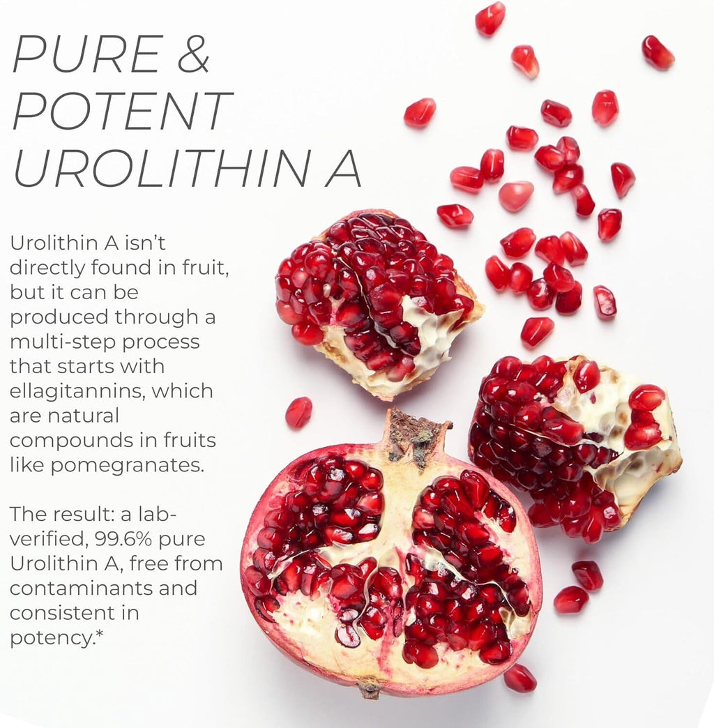 Urolithin a PRO Capsules - 1000Mg, 120 Ct - Advanced Cellular Health, Post Biotic Supplements - Ultra Micronized Urolithin a Supplement, Sourced from Pomegranate Extract