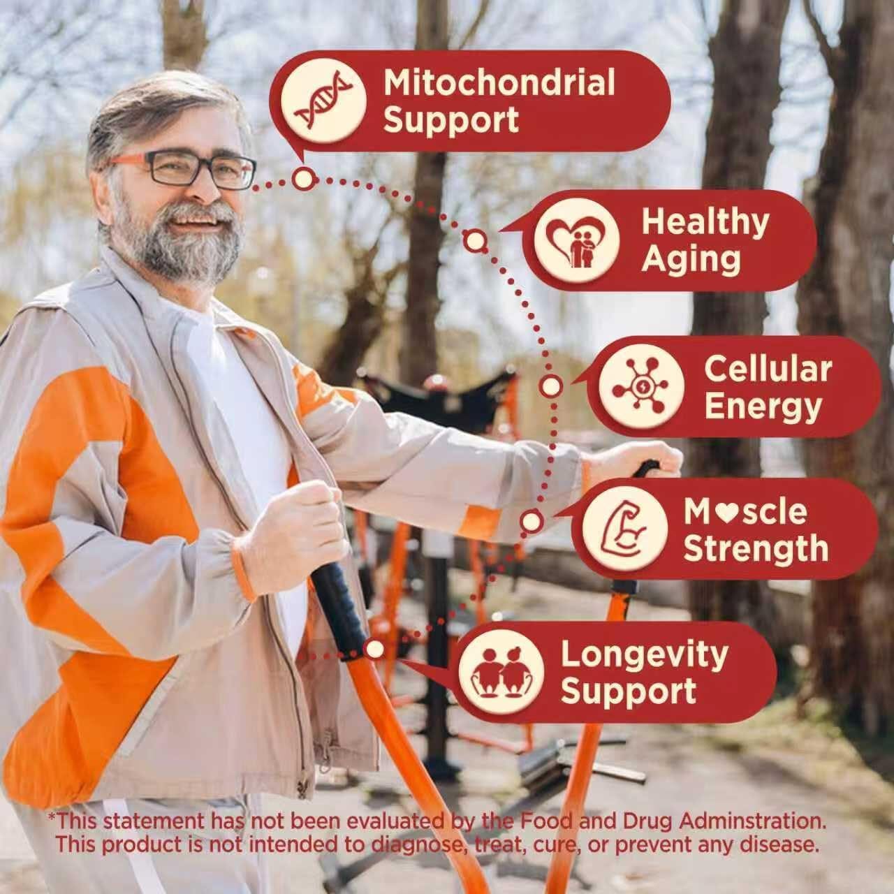 Urolithin a Supplement Gummies, Liposomal Urolithin A+ Supplement for Mitochondrial Support, with NAD+, TMG for Healthy Aging, Cellular Renewal, Muscle Strength & Longevity, Vegan, 60 CT